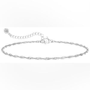 #25 14k Plated Silver Wave Bracelet